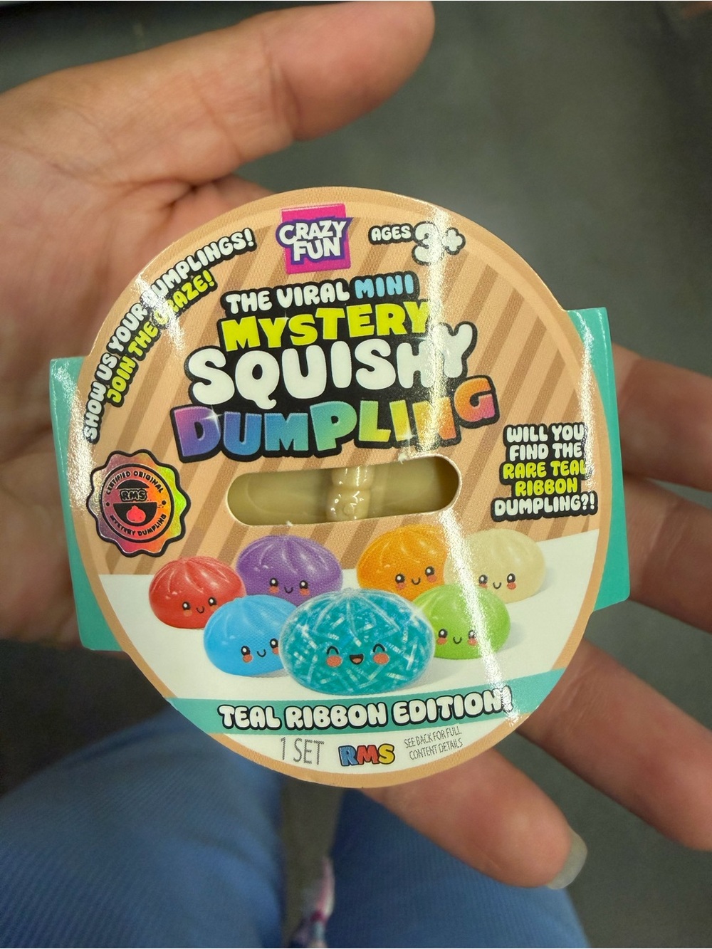 The Viral Mini Mystery Squishy Dumpling - Teal Ribbon Edition